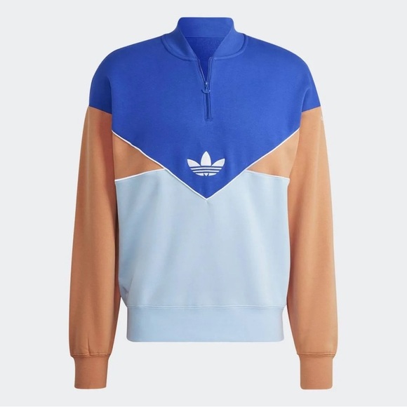 NWT ADICOLOR SEASONAL ARCHIVE HALF-ZIP CREW SWEATSHIRT size 2xl - Picture 1 of 5